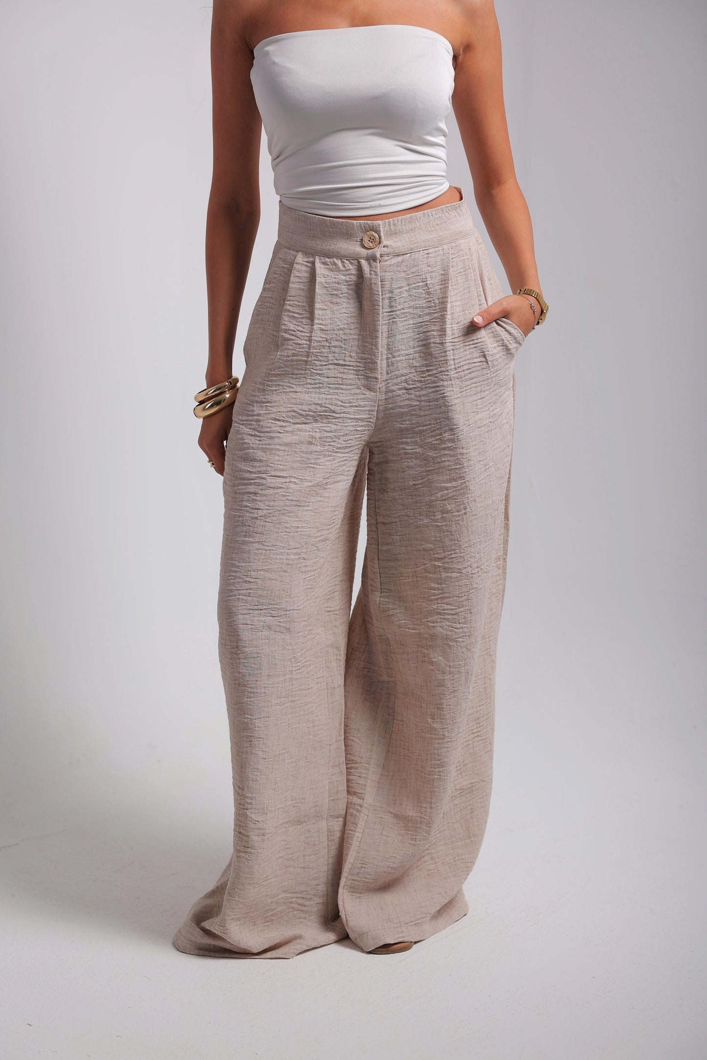 The Linen Set - Beige