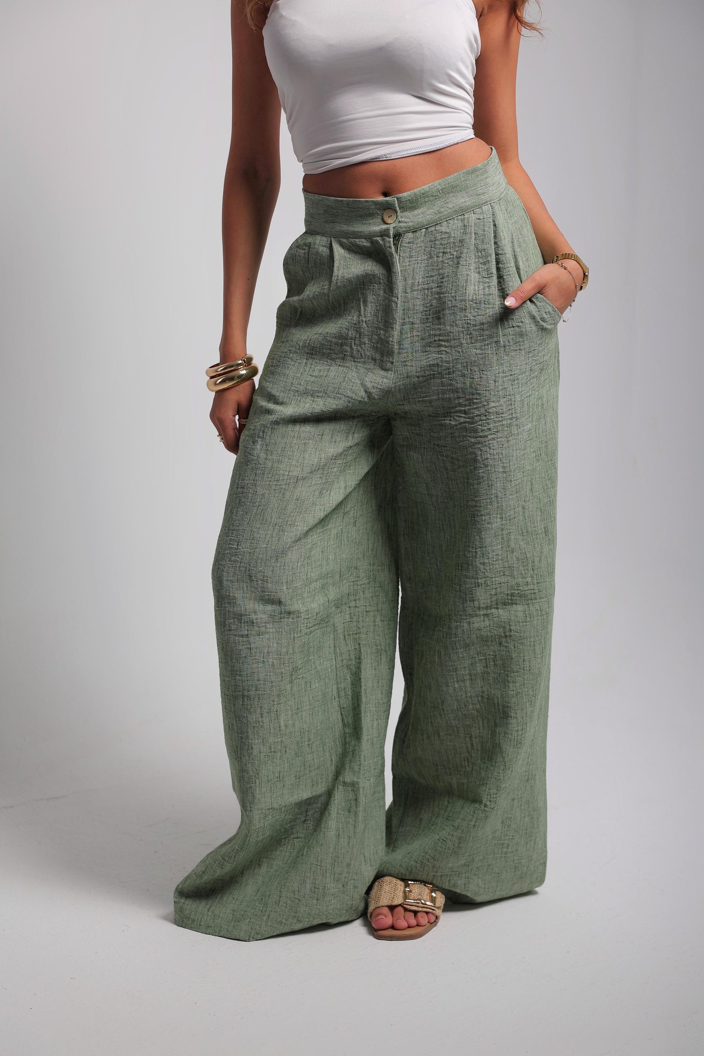 The Linen Set - Green