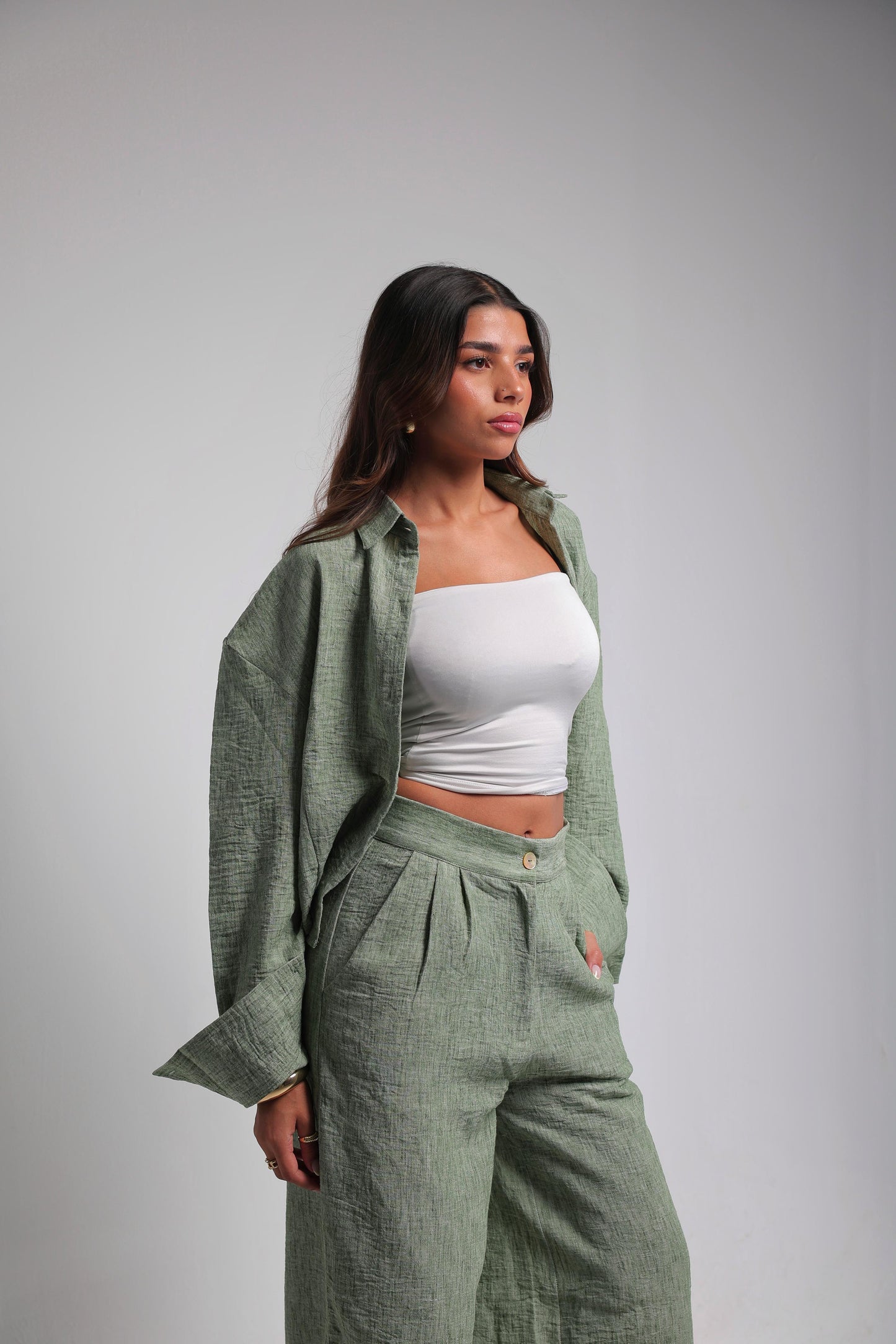 The Linen Set - Green