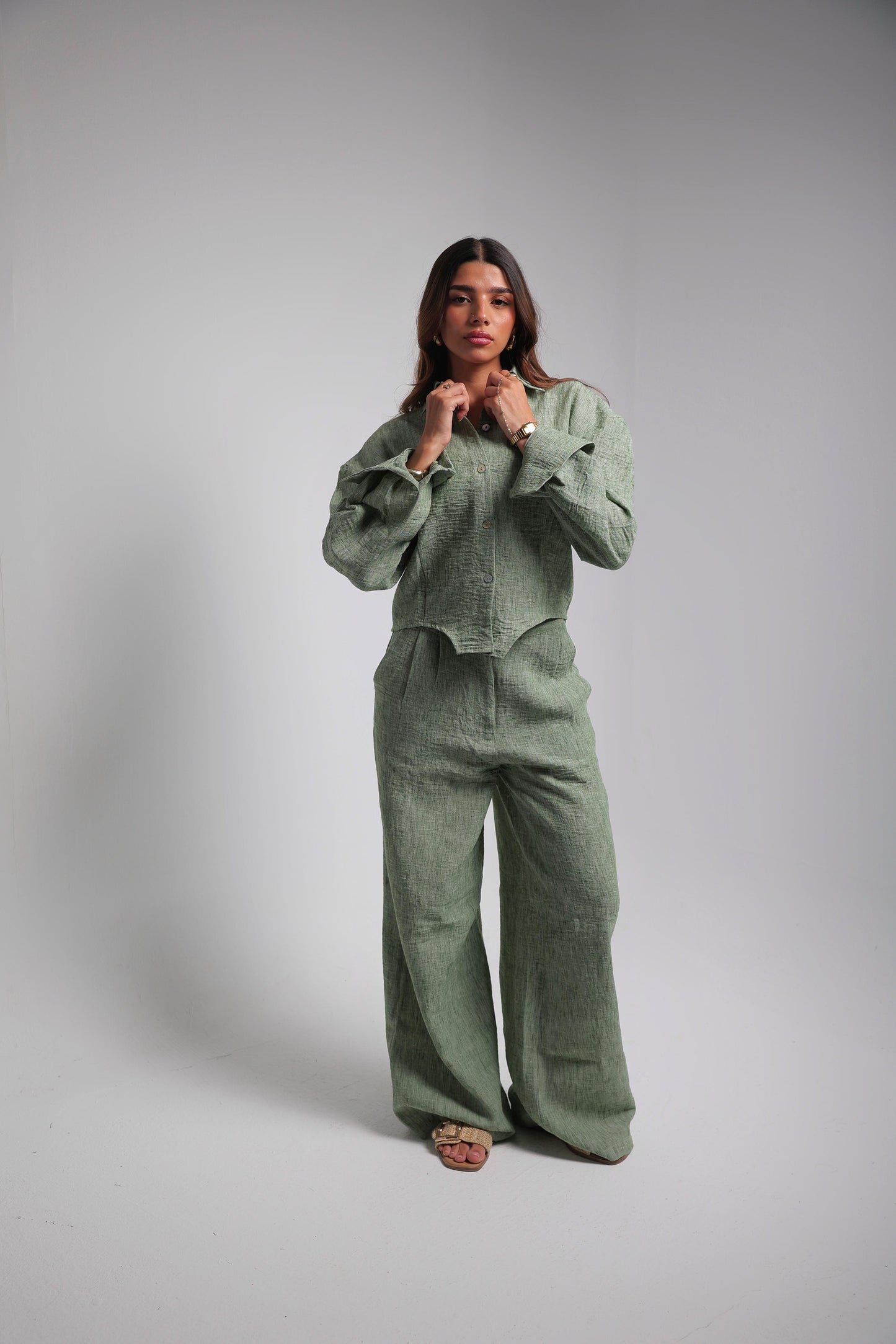 The Linen Set - Green