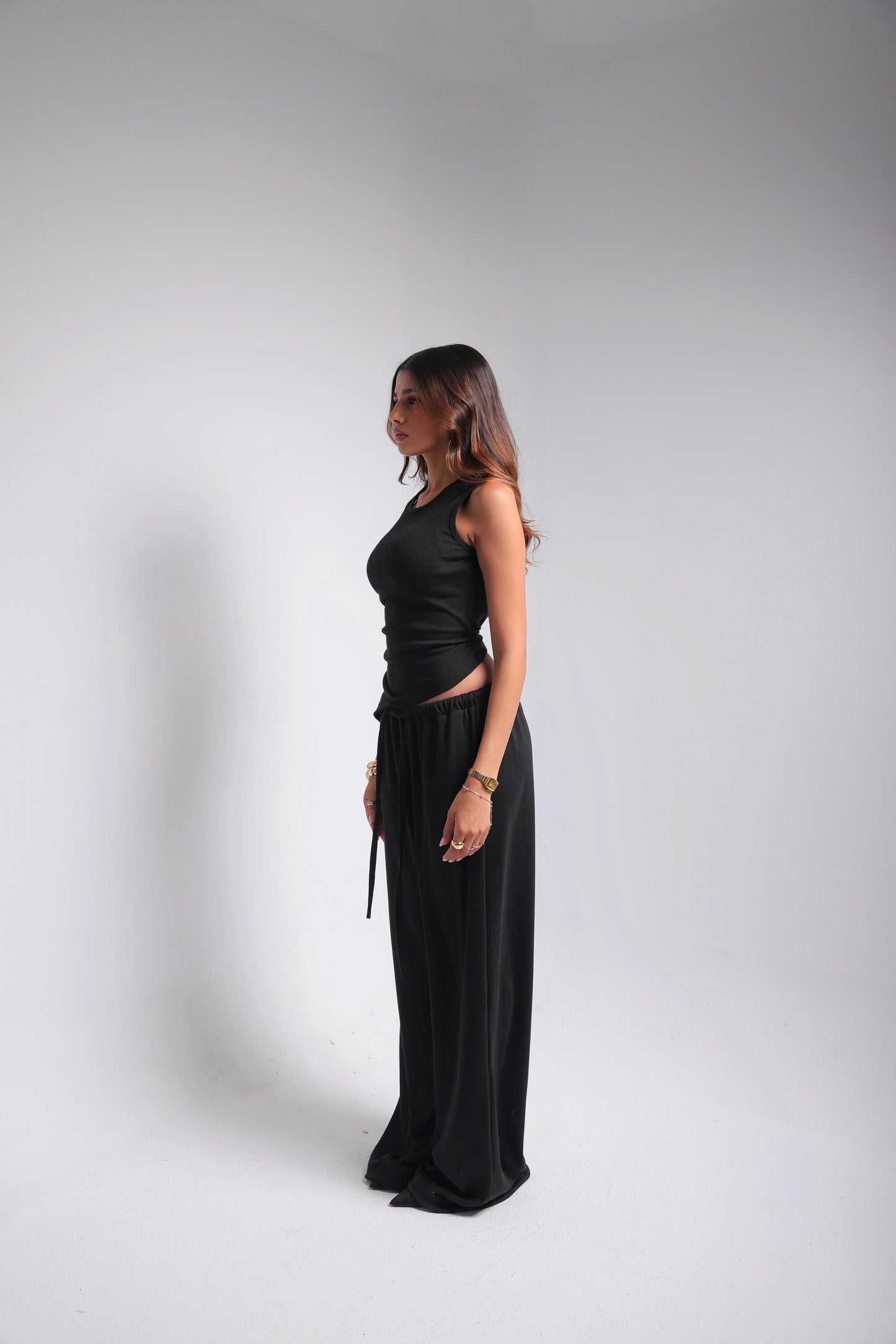 Ribbed Cotton Set - Black