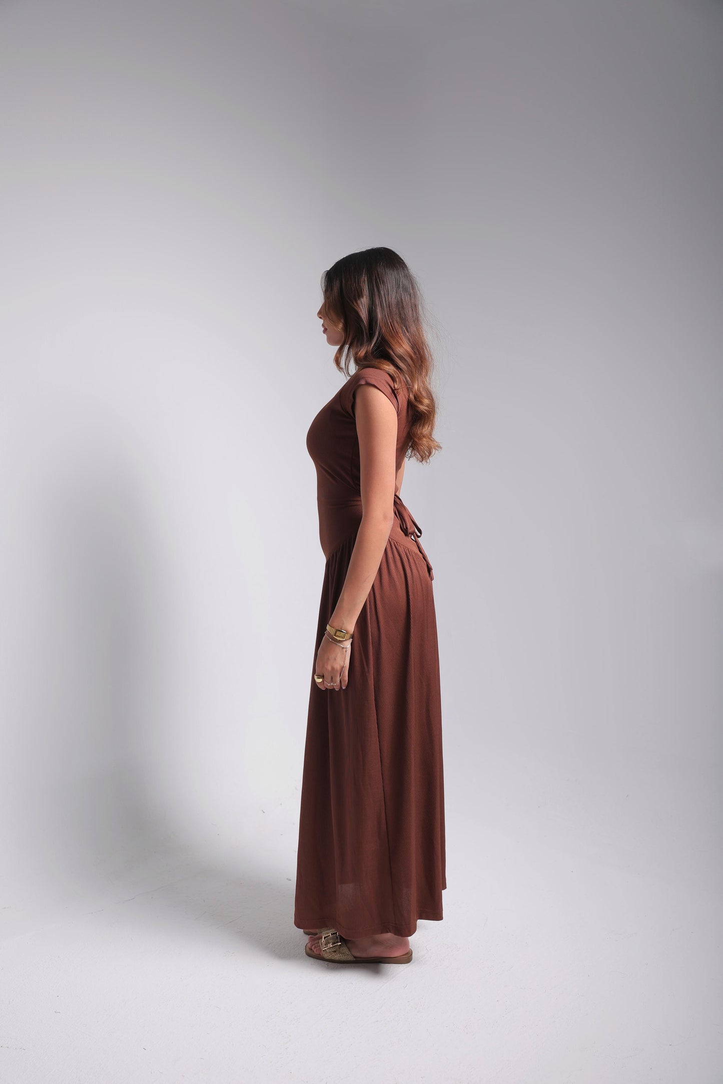 Midi Dress - Brown