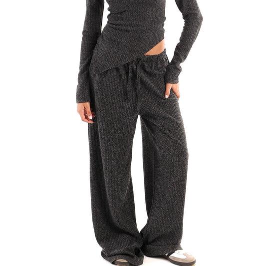 Wide Leg Ribbed Pants