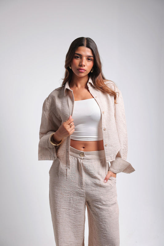 The Linen Set - Beige