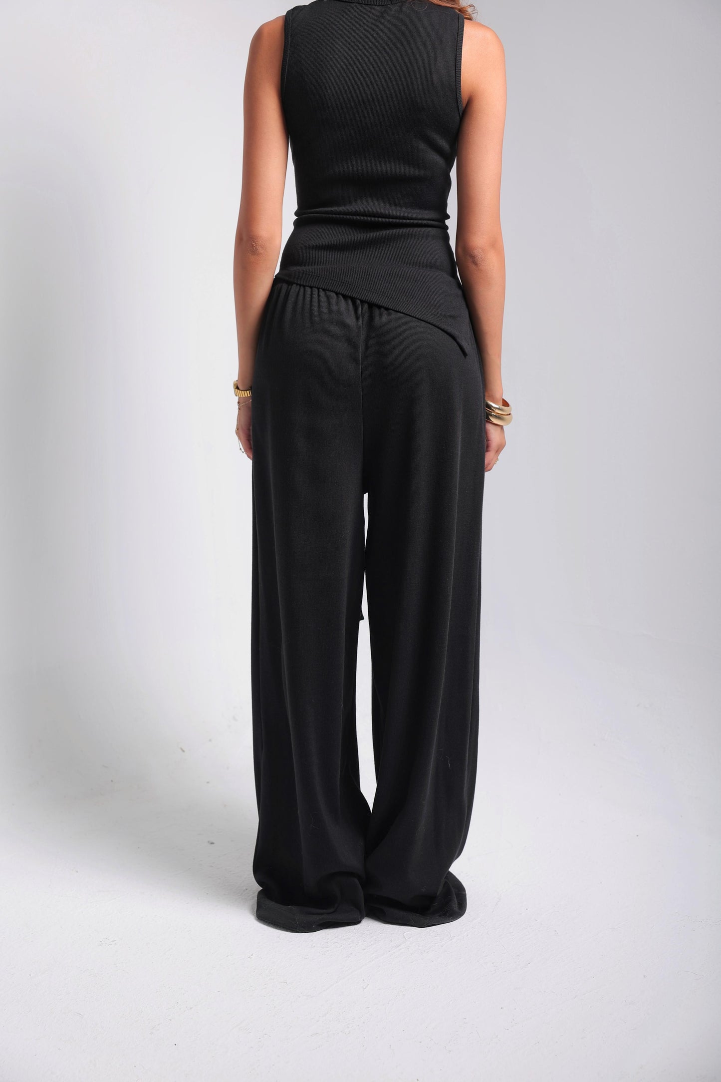 Ribbed Cotton Set - Black