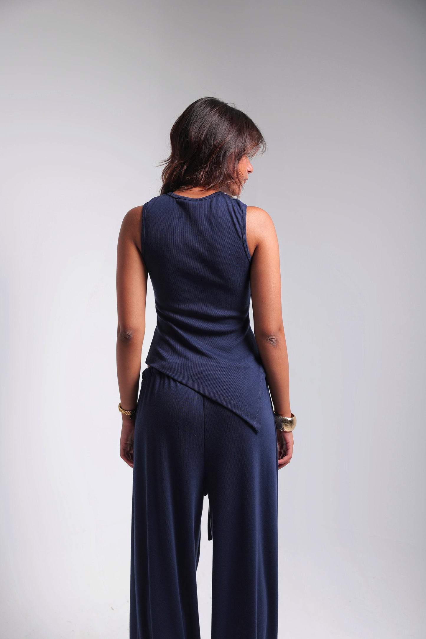 Ribbed Cotton Set - Navy