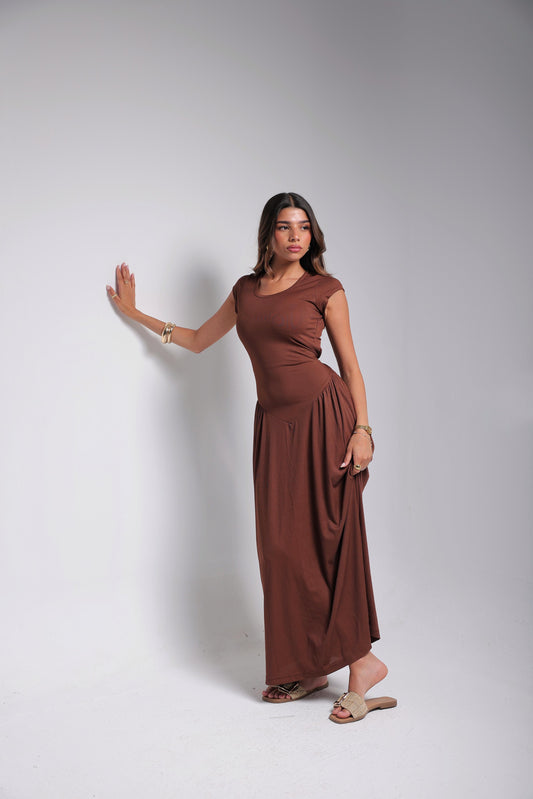 Midi Dress - Brown